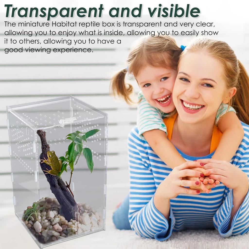 Террариум для рептилий Акриловый террариум для рептилий Среда обитания Террариум Инкубатор Прозрачный Среда обитания для пауков, скорпионов, бородатых агам