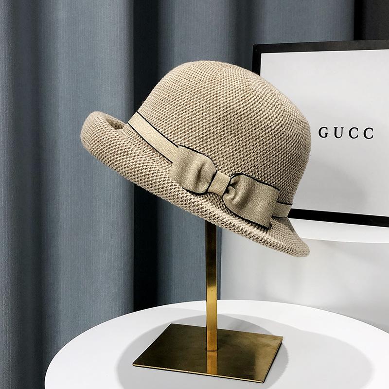 Цилиндр с бантом и загнутыми краями, женская модная рыбацкая шляпа, японская туристическая солнцезащитная шляпа, тонкая стильная дышащая солнцезащитная шляпа