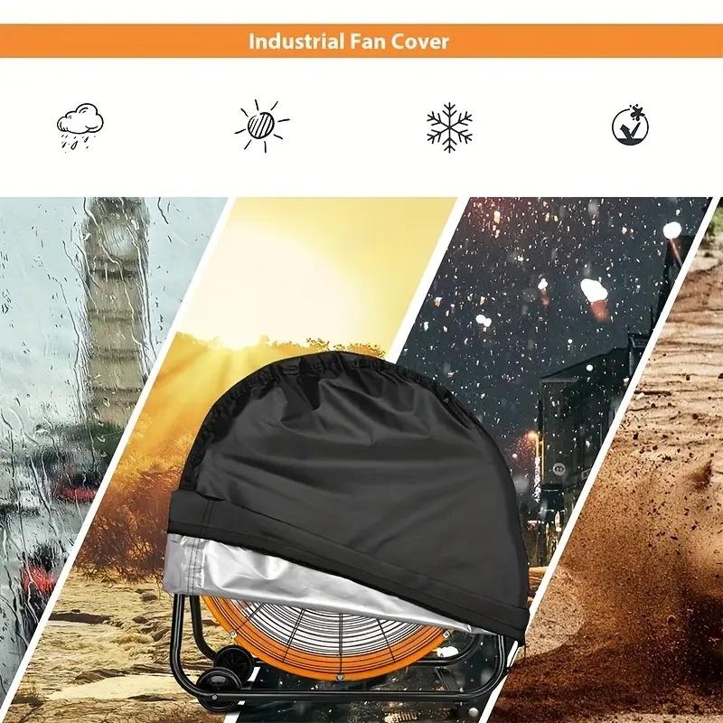 Industrial Style Fan Cover for Outdoor Use, Blocks Dust and UV Rays, Drum Fans & Floor Fans, Adjustable Size