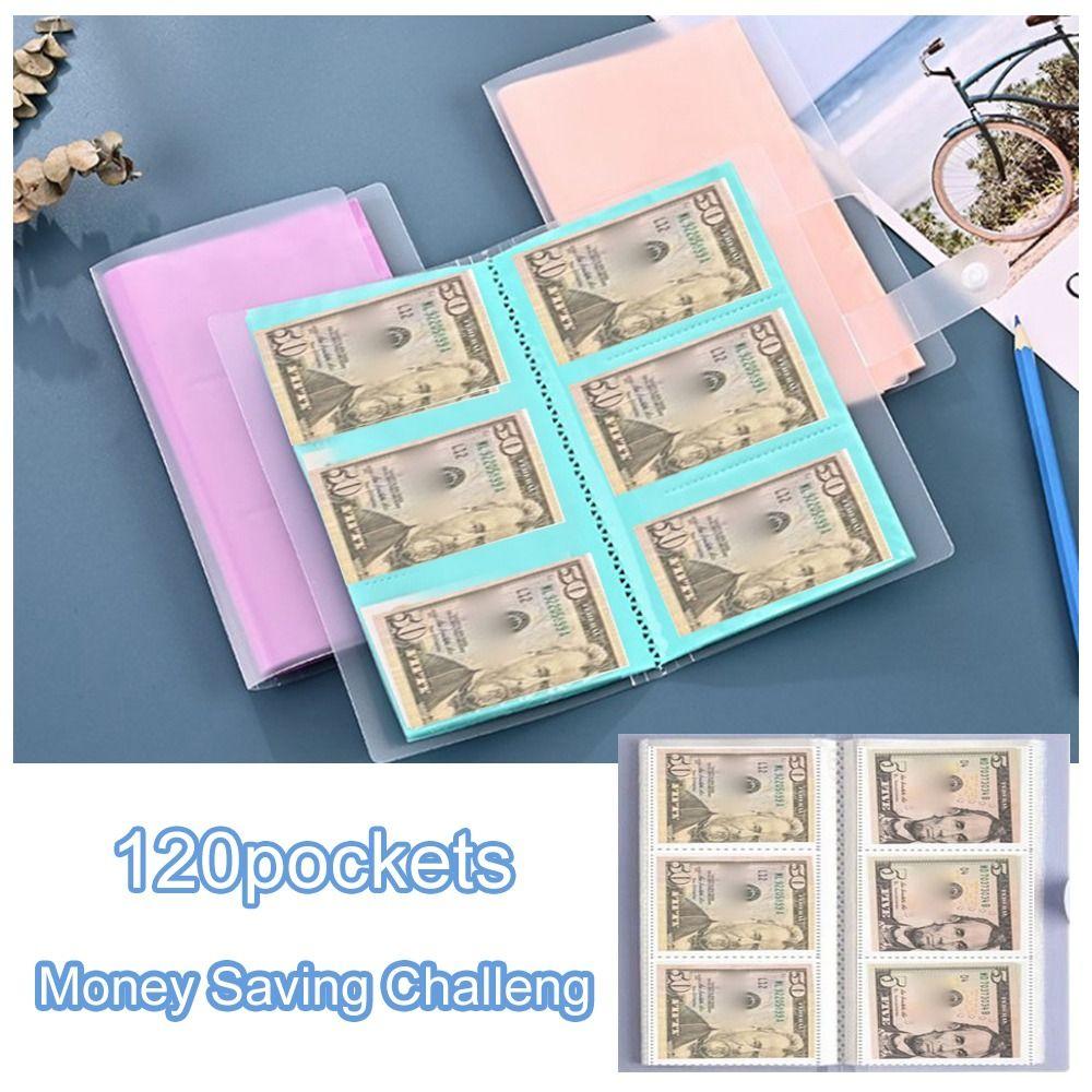 Cash Card Money Savings Challenges Fun Way 120 Pockets Binder Savings Challenges Book Adult Kids