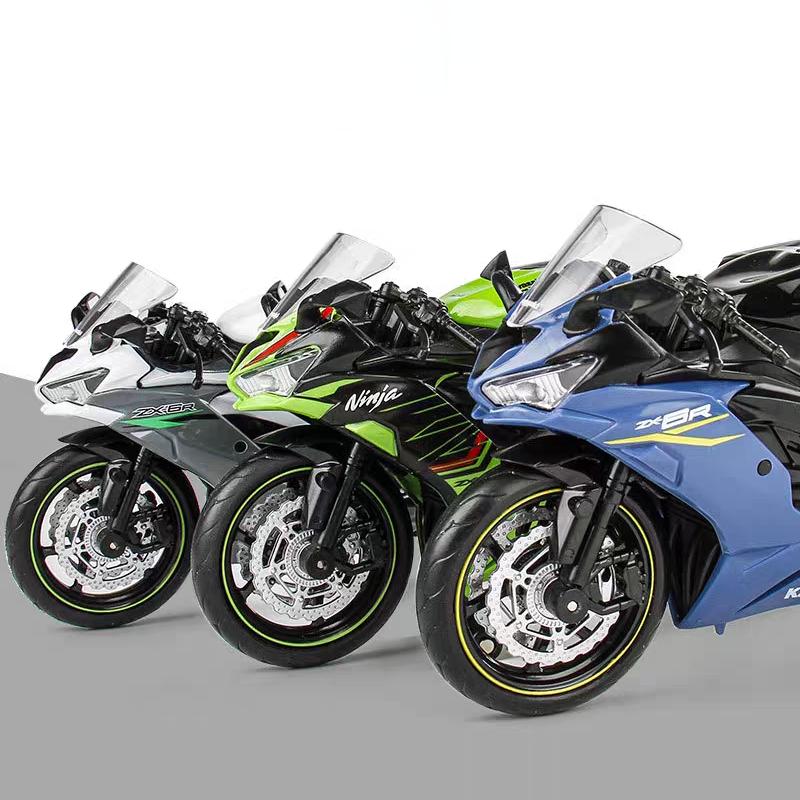 MotoGP Ninja ZX-6R Гоночный мотоцикл Симуляция Изысканный литой и игрушечный автомобиль RMZ city 1:Модель коллекции 12 сплавов
