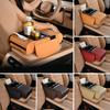 7.5cm Car Armrest Box Thicken Height Pad Arm Rest Cushion with Pocket Tissue Cup Holder Memory Cotton Elbow Support Height Pad