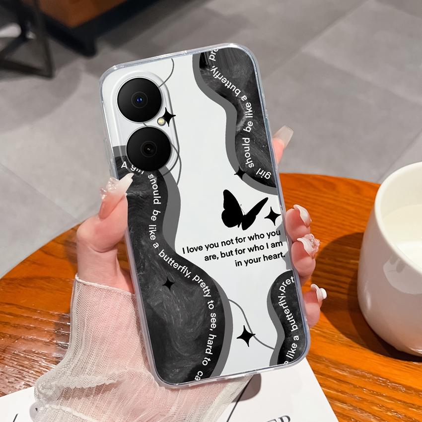 Для Huawei Enjoy 70x 80 Y6 P40 Y5 P50 Y8p прозрачный чехол с милым рисунком панды мягкий тонкий силиконовый высококачественный противоскользящий прочный чехол для задней крышки Huawei