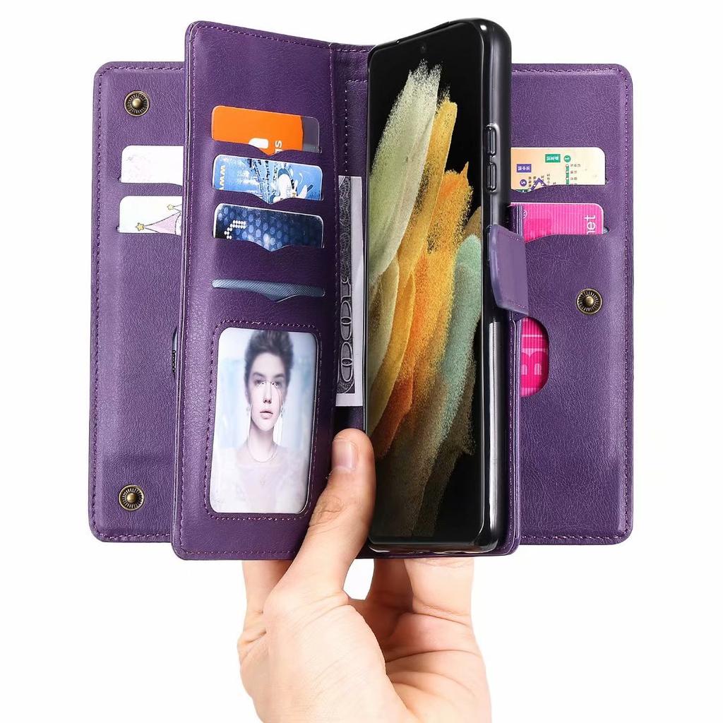 Подходит для мобильного телефона Samsung S21 кожаный чехол A02S многофункциональный кошелек для карт противоударный защитный чехол A72 однотонный