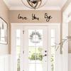 Love You Bye Sign Wooden Wall Art Sign Love Themed Entryway Wall