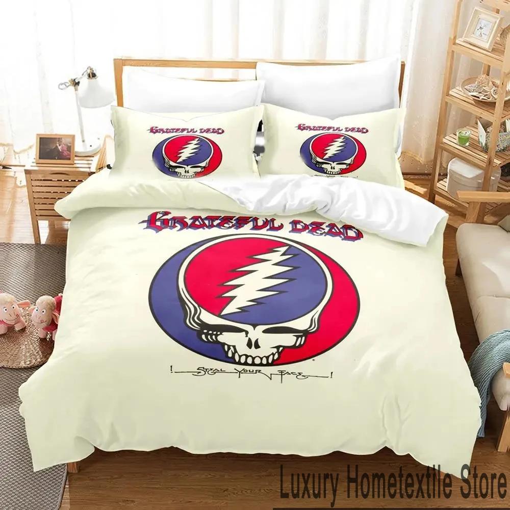 3D Череп Grateful Dead Постельный набор Мальчики Девочки Полуторный Двуспальный Кинг Сайз Пододеяльник Наволочка Кровать мальчики Взрослые Домашний Текстиль