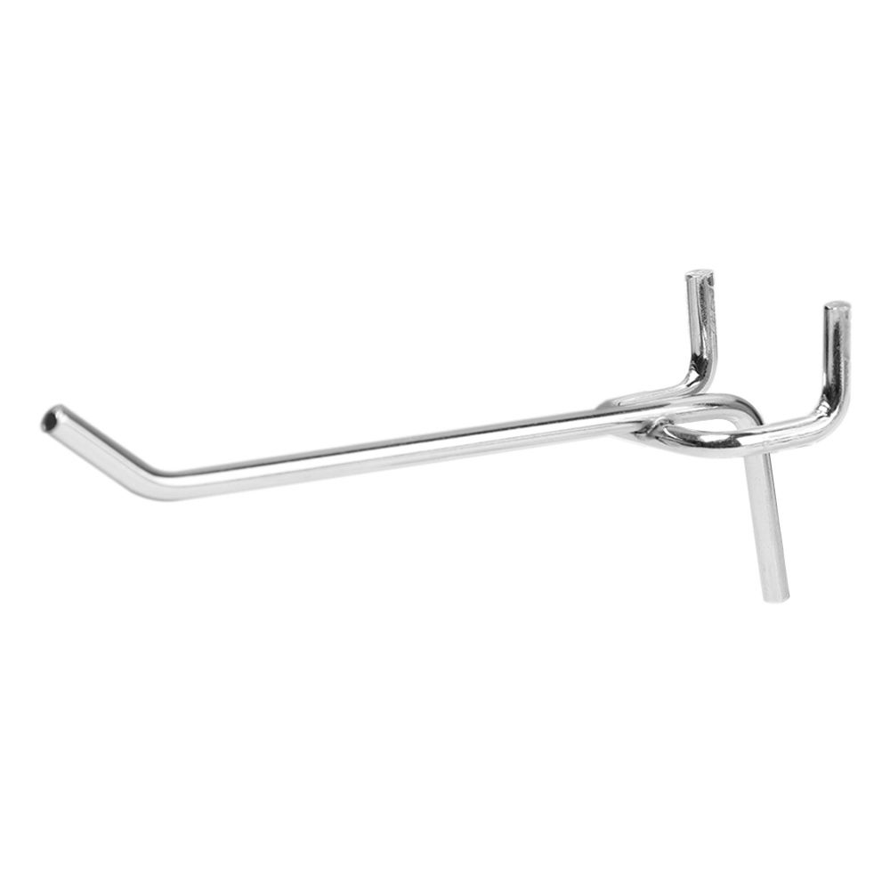 5Pcs Metal Mesh Holder Perforated Panel Storage Racks Retail Shop Peg Display Hooks Goods Shelf