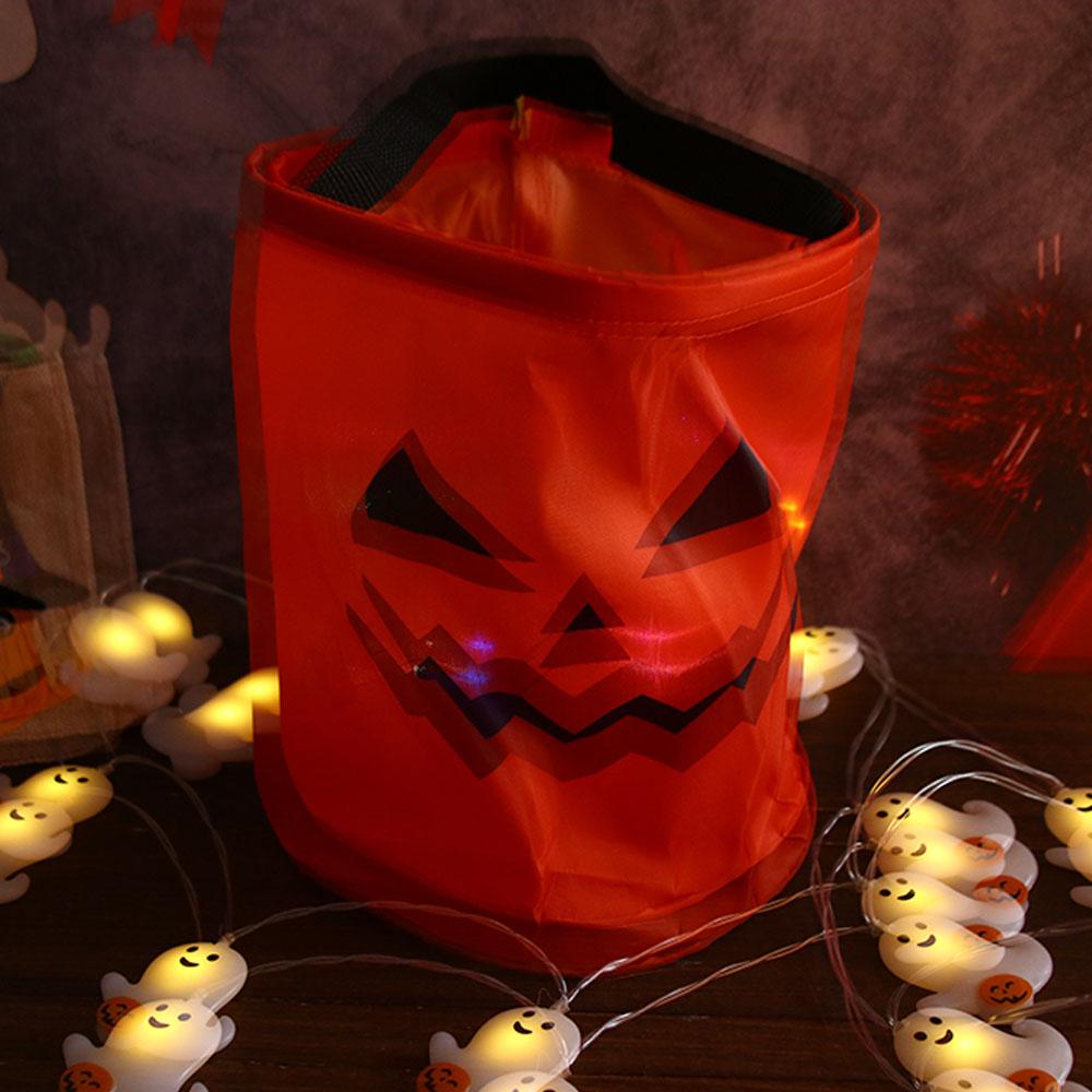 Candy Storage Bucke Halloween Trick or Treat Bags Thanksgiving Gift Basket Halloween Candy Bag