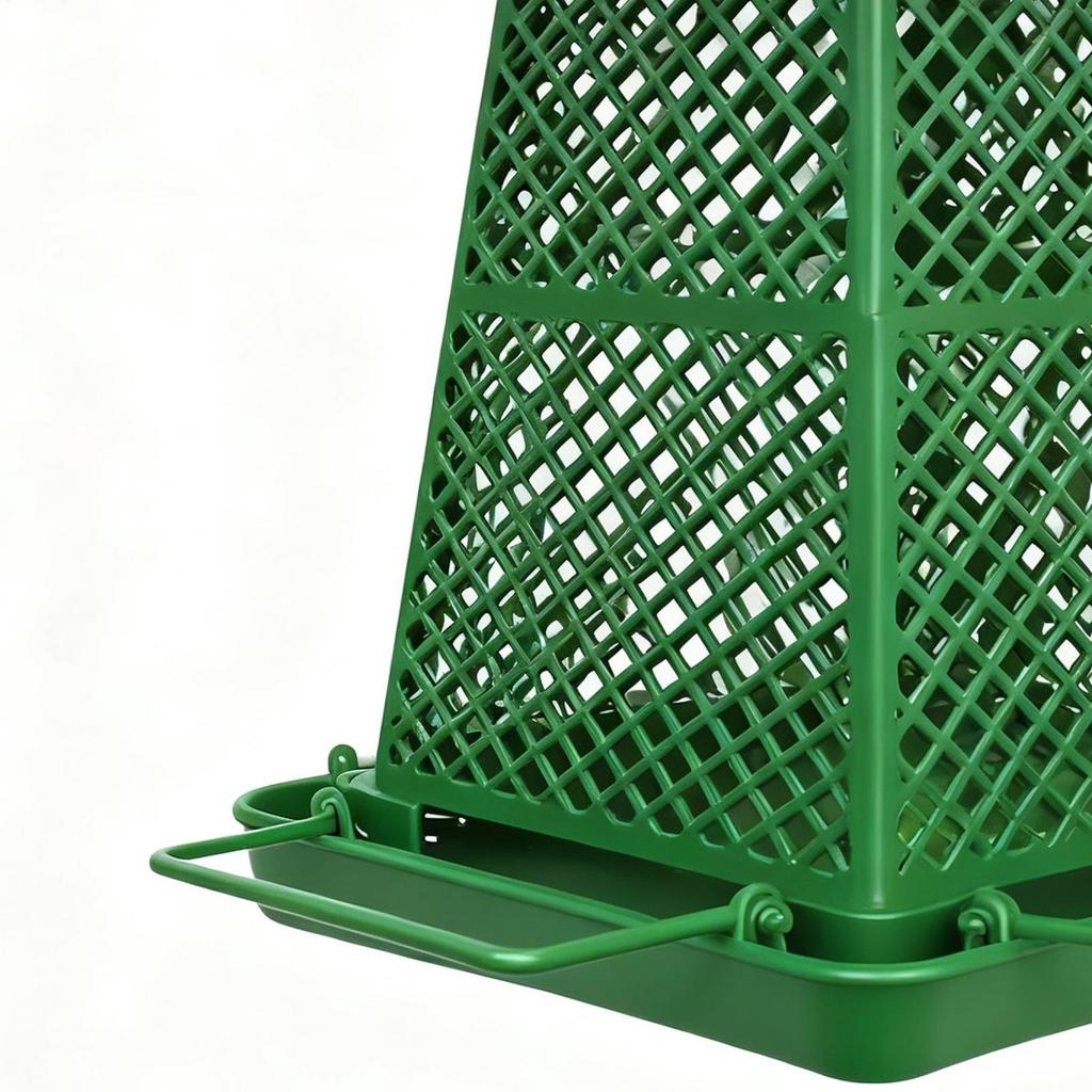 Wild Bird Feeders with Square Tray Squirrel-proof Large Bird Feeder Outdoor Decorations for Hummingbird Chickadee Garden Yard