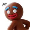 Creative Winter Seasonal Gift 3D Printed Gingerbread Man Figurine, Funny Christmas Desktop Fun Room Accessory Ornament, Novelty Holiday Decoration for