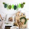 Cartoon Pineapple Turtle Leaves Banners Handmade Hawaii Party Banner Creative Leaf Flag  Birthday