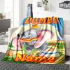 Custom Name Dumbo's Magical Flight flannel Blanket for Super Soft Cute Comfort Blanket for Travel Bedding Couch Sofa Blanket