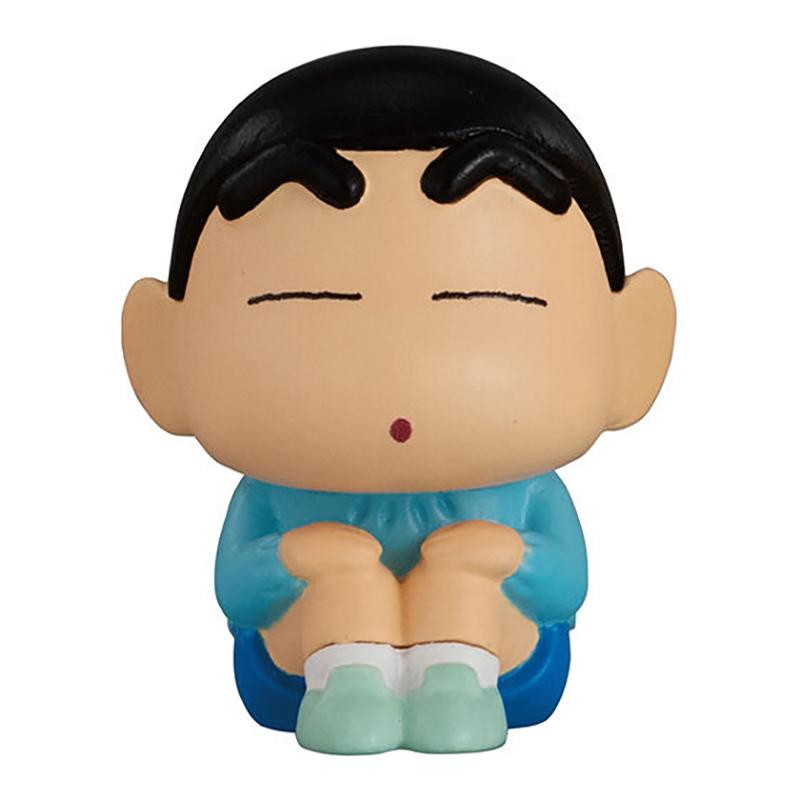 Japanese Bandai Genuine Gacha Scale Model Crayon Shin-chan Sitting and Waiting Boochan Sakurada Nee Shin-chan Action Figure Toys