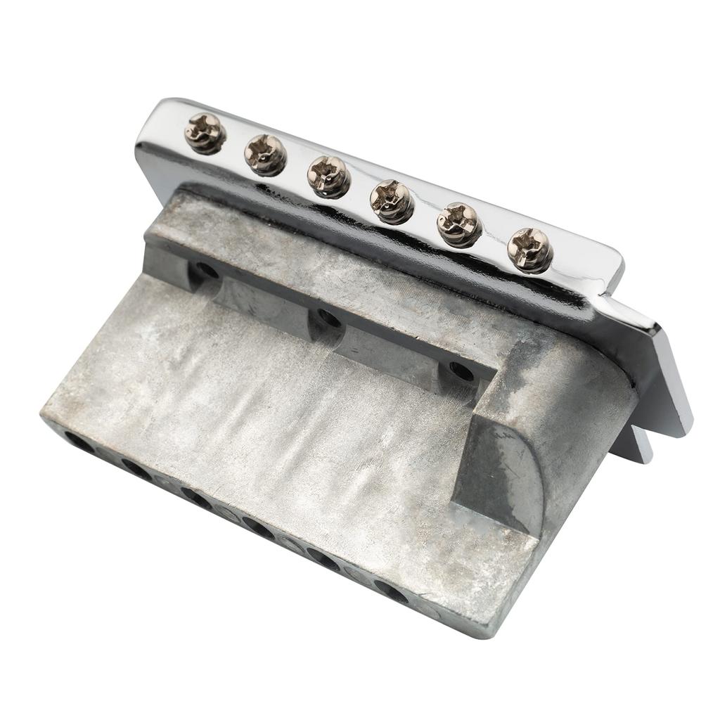 Musiclily Pro 10.5mm Modern 6-Point Tremolo Unit Bridge with 36mm Short Block for Squier Stratocaster Electric Guitars, Chrome