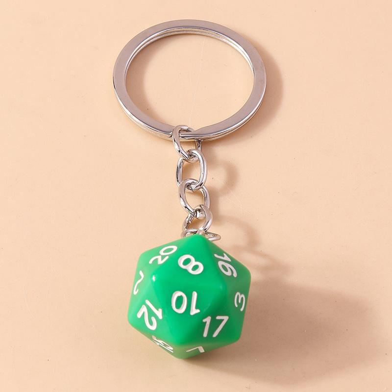 Cute Keychains Resin Colorful Dice Charms Keyrings Souvenir Gift for Women Men Car Key Handbag Pendants Key Chains DIY Accessory