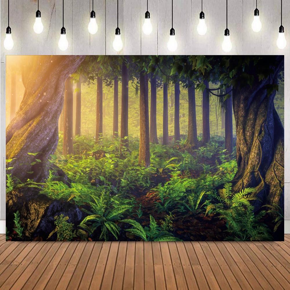 Spring Forest Trail Photography Background Jungle Camping Adventure Decor Home Party Shower Portrait Shooting Photo Backdrop1