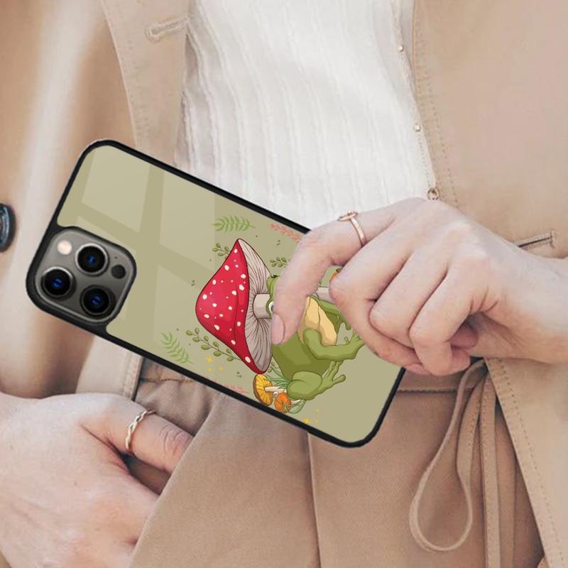 Коттеджкор Лягушка Грибы Эстетика Магнитный Чехол для Телефона Для APPLE iPhone 17 Air 16 14 13 12 Pro Max 15 Plus MagSafe Обложка