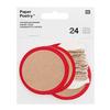 Round Kraft Hanging Tags with Red Outline