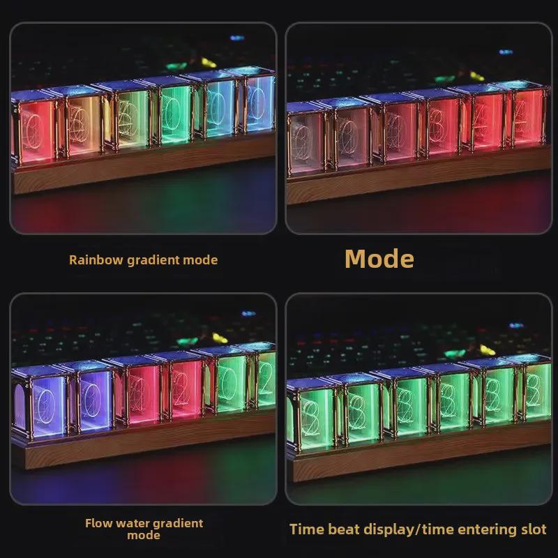 Часы Nixie с имитацией RGB-ламп - ценное украшение для рабочего стола для игровых комнат