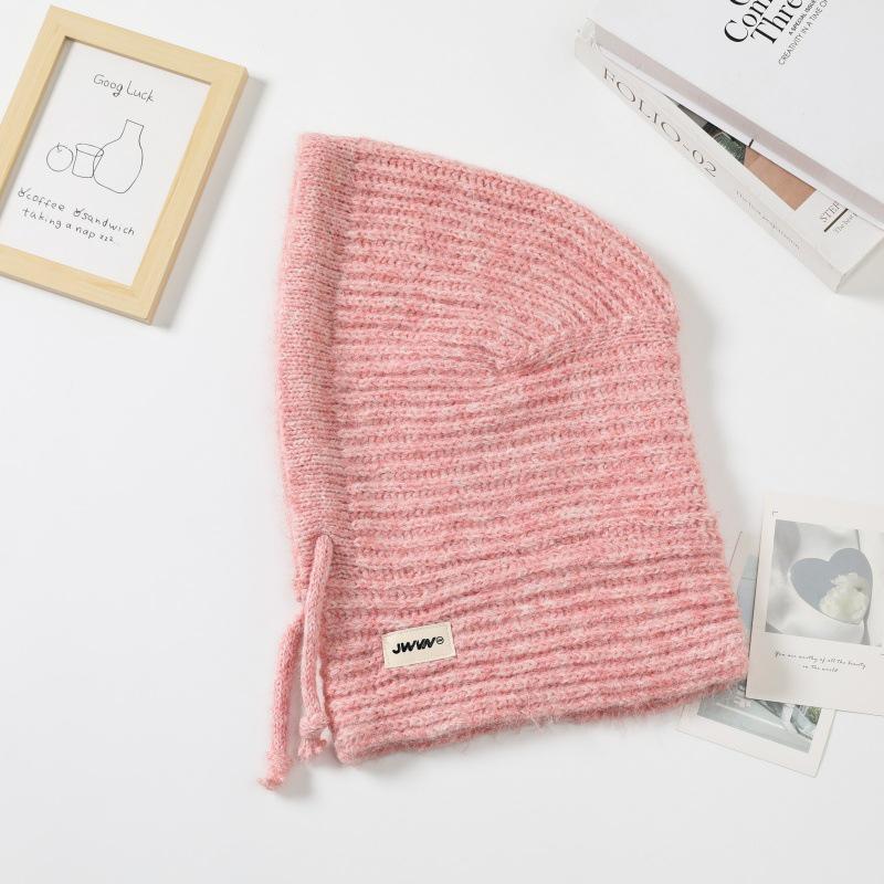 2025 Women's Knitted Balaclava Hat & Scarf Combo - Autumn/Winter Wool Ear Protection