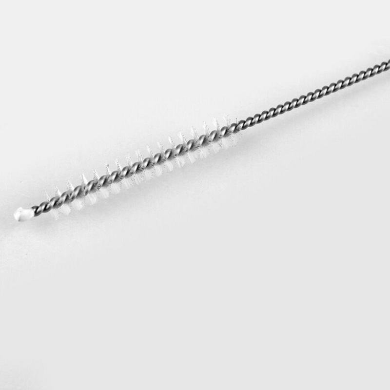 1Pcs Stainless Steel Nylon Straw Cleaning Cleaner Drinking Straws 17Cm Brush
