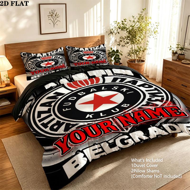 Fk Partizan Bedding Quilt Set Quilt Cover Pillowcase Home Decoration Birthday Gift (1 * duvet cover + 2 * pillowcase, without core)