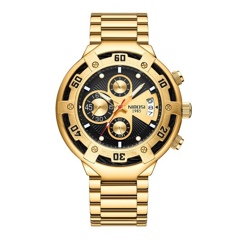 NIBOSI Новые многофункциональные мужские часы Модные деловые кварцевые часы