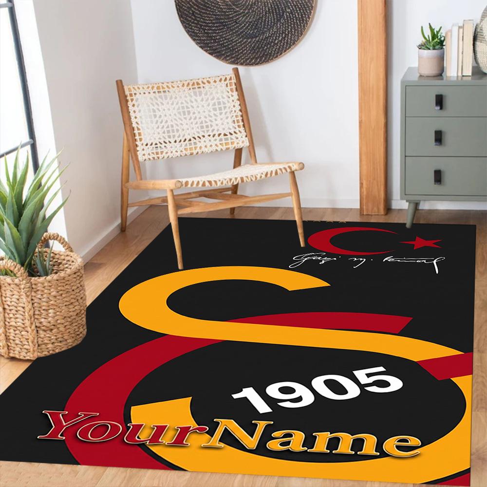Galatasaray 388 Customized Name Area Rug Design for Kitchen Decorate room Game Room Living Rooms Anti-slip Rug Anime Office Decor