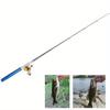 Mini Pocket Ice Fishing Rods Portable Telescopic Pen Shape Fishing Pole and Reel Combos Set Wheel Outdoor for River Lake Fishing