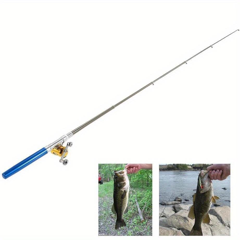 Mini Pocket Ice Fishing Rods Portable Telescopic Pen Shape Fishing Pole and Reel Combos Set Wheel Outdoor for River Lake Fishing