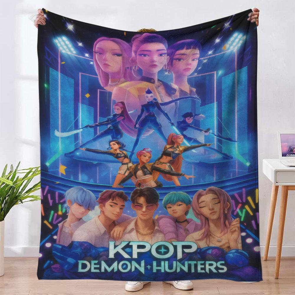 Flannel Blanket Witch Hunter K-Pop Series 4 Blankets Nap Blanket Autumn And Winter Flannel Blanket Can Be Connected To Jit