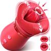 New Women's Red Lips Vibrator: Clitoral & Breast Licking Sucking Massager, In Stock.
