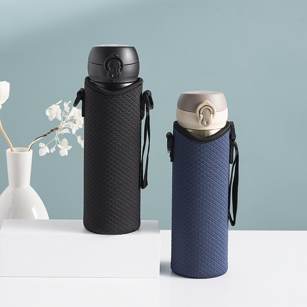 2pcs Neoprene Water Bottle Sleeve Plaid Texture Insulated Water Bottle Bag  Camping