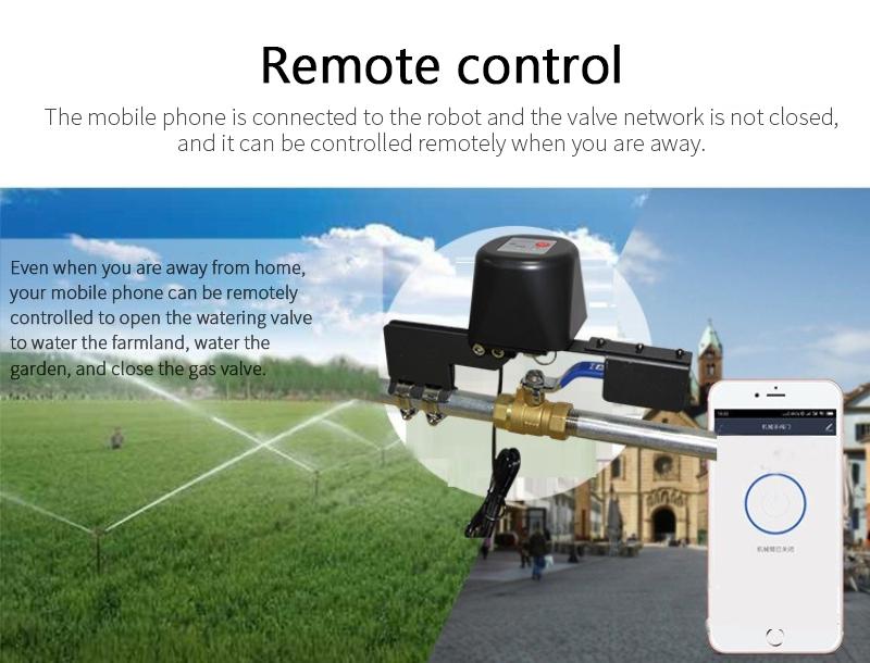 Умный клапан Tuya Bluetooth/WiFi/ZigBee для управления водой/газом с возможностью механической и удаленной установки таймера через приложение.