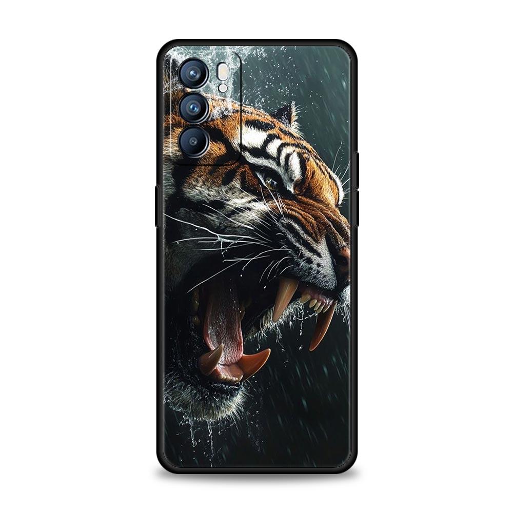 Tigre Wolf Lion Animal Phone Case For Oppo A54 A53 A52 A15 A95 A16 A78 A79 A80 A98 4G Find X5 X6 Reno10 12 13 F Pro 5G Cover
