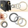 40mm OD Spring 20pcs Metal Round Lock Clip Trigger Snap Spring Key Ring Hook Buckle for Wallet Handbag Craft Gold Tone [PATIKIL] O-Rings, Making,