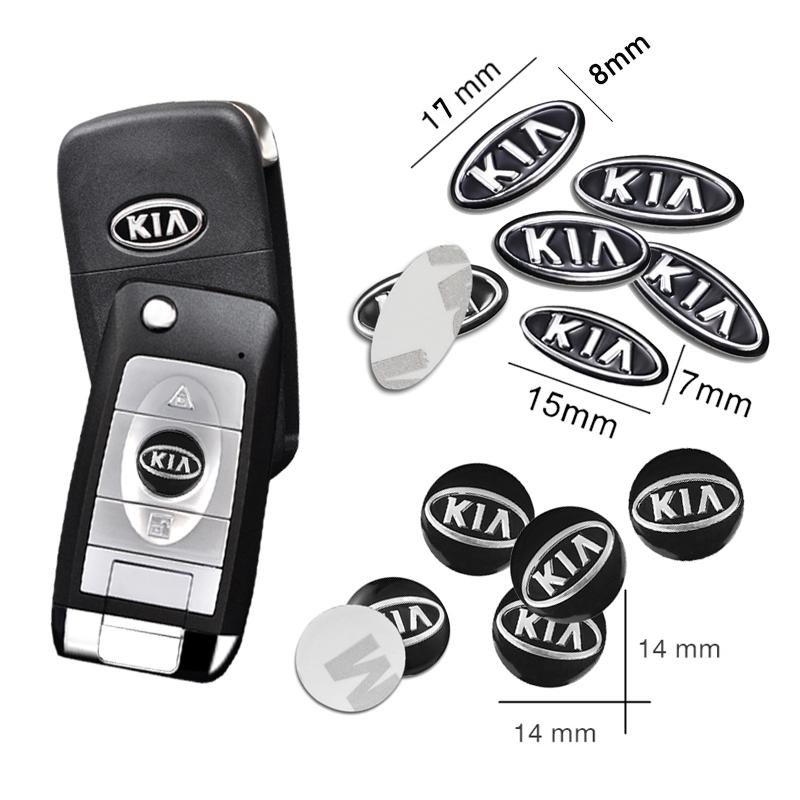 5/10Pcs Aluminium Metal Car Styling Remote Key Stickers For Kia GT-Line Sportage Ceed Rio Picanto Sorento Soul Cerato Venga