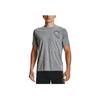 Under Armour Футболка с коротким рукавом и круглым вырезом с рисунком в виде буквы, мужская, серая 1361482-035