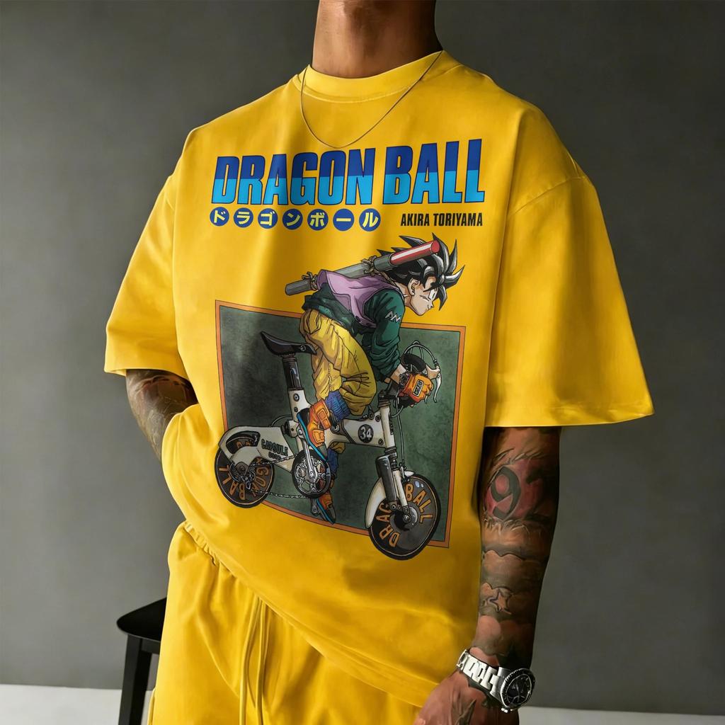 2026 Новое Летнее Dragon Ball 40-летие Какарот 100% Хлопок Аниме Принт Модная Футболка Большого Размера Уличная Мода Унисекс Y2k