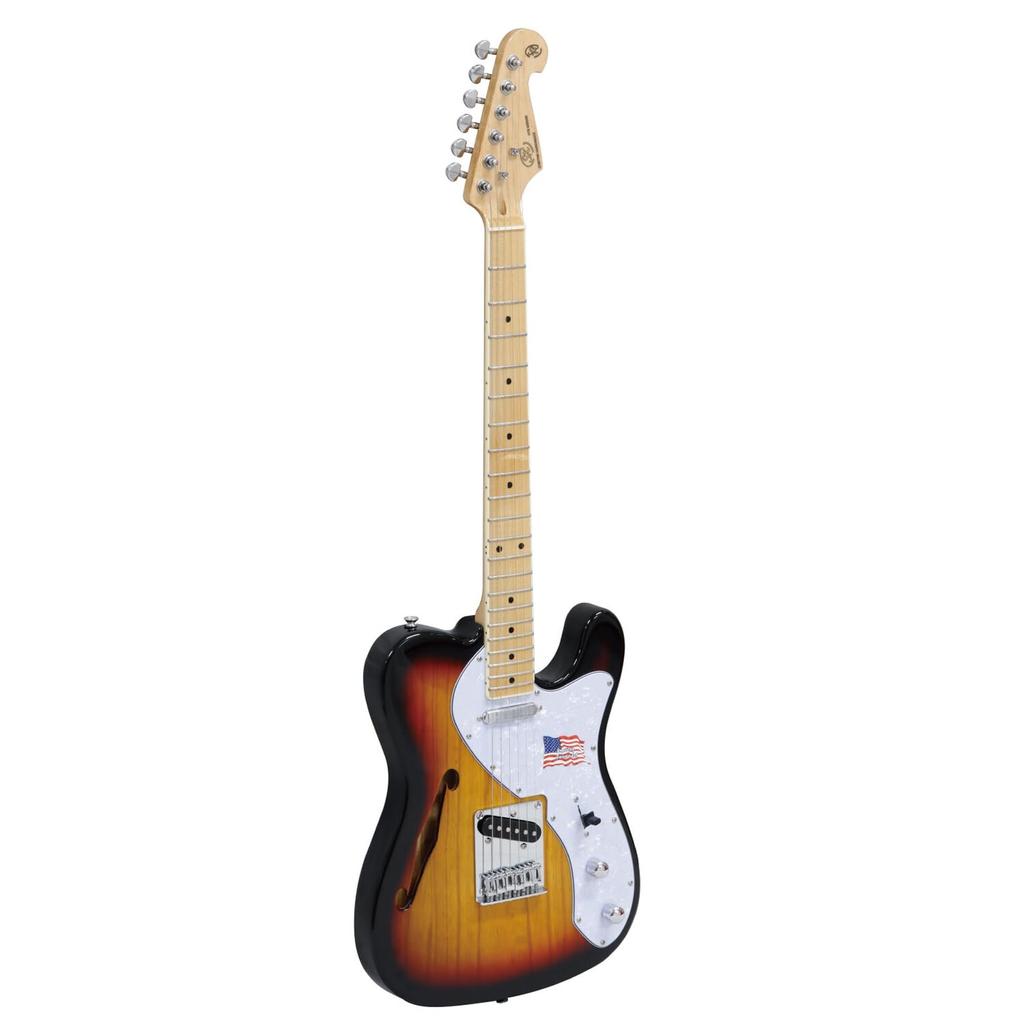 Гитара типа SX TL с корпусом из ясеня 3TS, полуакустическая STL/H/3TS