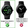 Чехол совместимый с Google Pixel Watch 3 - 45 мм - Жесткая защита черный чехол экран закаленное стекло Phonillico®