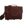 Vintage Genuine Leather Men Messenger Laptop Briefcase Satchel Brown Travel Bag