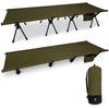 Кровать ZUKK 2WAY Грузоподъемность 200 кг Кемпинговая кровать Прочная складная Переключаемая Высокая/Низкая (зеленый)
