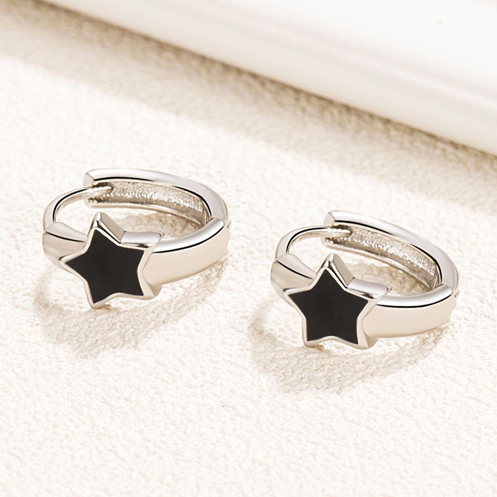 Niche Design Pentagram Small Minimalist Exquisite Earrings, Lucky Star Earrings Cold Wind Earrings