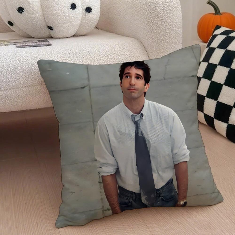RRoss GellerClassic Character Cushion Cover Throw Pillow Cover Hidden Button Durable Polyester Chair Cushion