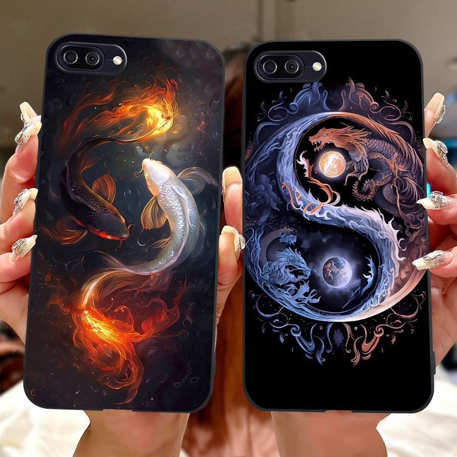 Dragon Koi Fish Landscape Phone Case For ASUS ZC554KL ZC553KL ZE553KL ZE554KL Back Cover Soft TPU Cartoon Bumper ZENFONE 4 MAX
