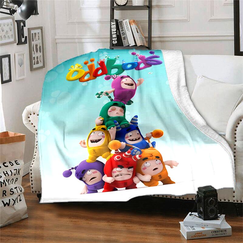 1pc Blanket Oddbods Print Design, Lightweight Blanket for Sofa, Bed- Soft &Warm, Gift for All Seasons like Christmas, Halloween