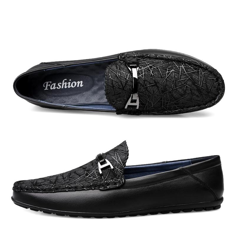 Casual Luxury Brand Summer Men Loafers Genuine Leather Moccasins Light Breathable Slip On Brogue Shoes Soft Italian Mens Shoes