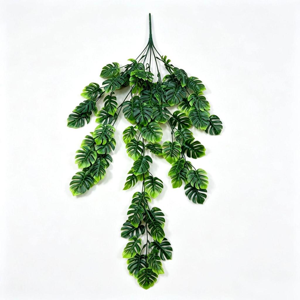 Realistic Eucalyptus Vine Mandala Hanging Potted Plant, Green Trailing Vine Home Decoration, Single Stem