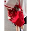 Casual Embroidered Letter Canvas Bag Women's 2025 New Fashion Korean Tote Bag Casual Large Capacity Shoulder Bag